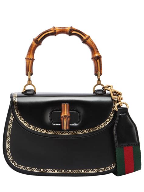 gucci bamboo tote bag black|gucci bamboo shoulder bag.